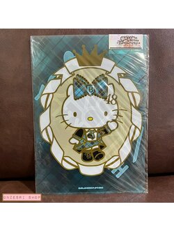 แฟ้ม A4 Hello Kitty x AKB48 (Limited) ลายคิตตี้ใส่ชุดวง AKB48 สีฟ้า หายากมากค่ะ ตรงป้ายด้านบนที่เป็นสติกเกอร์รูปวงติดเหลืองบ้าง