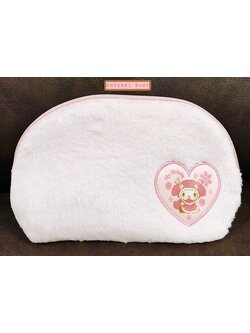 กระเป๋า My Melody Winter สีชมพู เป็นผ้าขน ๆ ด้านในมีช่องใส่ของสองช่อง ช่องหลักและช่องเล็ก ขนาด 23 x 14 x 9 ซม.
