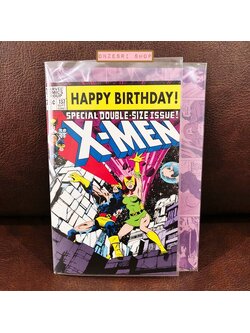 การ์ดอวยพรวันเกิด Happy Birthday ลาย X-Men ของแท้จาก Marvel Comics ญี่ปุ่น ขนาดการ์ด 9 x 13.5 ซม. / ซอง 10.5 x 14.5 ซม.