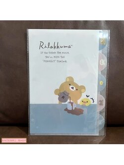 แฟ้ม A4 ลาย Rilakkuma Coffee แยกใส่เอกสารได้ 5 ช่อง ตรงที่แบ่งแต่ละช่องเป็นแบบลายสวย