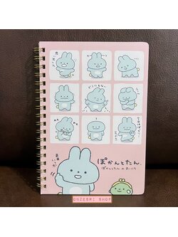 สมุดริมลวด Pokantotan จาก San-X Japan แบบสีชมพู ขนาด B6 (18 x 12.8 ซม.) 120 หน้า