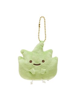 พวงกุญแจ Sumikko Gurashi Minikko Ippai ลายตัววัชพืชน้อย ด้านบนมีช่องซิปเล็ก ๆ ใส่เหรียญได้เล็กน้อย ขนาด 9 x 7.5 x 4 ซม.