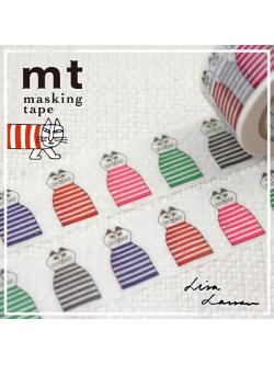 mt x Masking Tape ลาย Lisa Larson (Colorful Mikey) ขนาด 1.5 ซม. x 10 ม.