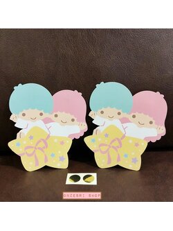 ซองใส่เงิน/จดหมายน่ารัก ๆ ขนาดเล็ก ลาย Little Twin Stars ลายการ์ตูนจะเป็นตัวใหญ่ ส่วนตรงซองขนาด 8.5 x 5.5 ซม. มาพร้อมสติกเกอร์สีทองแปะซอง 2 ชิ้น มีซอง 2 ในเซ็ต