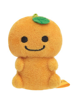 ตุ๊กตาเล็ก San-X แบบส้ม Mikanbouya (Orange Boy) ด้านบนมีที่ห้อย เอาโซ่หรือพวงกุญแจมาคล้องได้ ตรงตัวมีเม็ดถ่วงด้านใน ขนาด 7 x 6 x 3.5 ซม.
