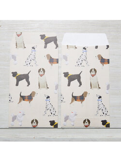 ซองใส่เงิน/จดหมายน่ารัก ๆ ขนาดเล็ก ลาย Dog (Ivory) จากญี่ปุ่น ขนาด 6.5 x 12.5 ซม. มี 5 ซองในเซ็ต