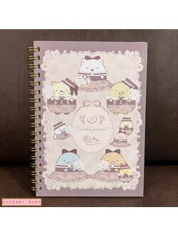 สมุดริมลวด Sumikko Gurashi Maison de FLEUR (Limited) แบบสีน้ำตาล ปกแข็ง ขนาด B6 (18 x 12.5 ซม.) 120 หน้า