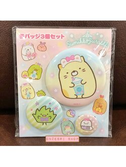 เซ็ตเข็มกลัด Sumikko Gurashi Tapioca Park มี 3 ชิ้นในเซ็ต แบบ Neko ขนาด 6.5 / 4 / 2.5 ซม.