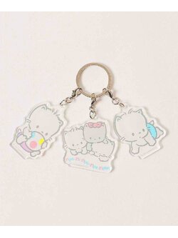 พวงกุญแจ Sanrio x Bleu Bleuet (Limited) แบบ Nya Ni Nyu Nye Nyon ห่อสีแดง ขนาด 5.7 x 5.7 ซม. มีเฉพาะที่ร้าน Bleu Bleuet ที่ญี่ปุ่นเท่านั้น
