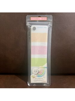 สติกเกอร์ mizutama x iromekuri แบบสีพาสเทล เป็นสติกเกอร์ตกแต่ง ไล่สีแบบ pantone ขนาด 4.5 x 16 x 9 ซม. มี 32 สี สีละ 3 ชิ้น รวม 96 ชิ้น