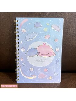 สมุดริมลวด Jinbesan Memories of the Deep Sea Planetarium ลายสีฟ้า ขนาด 18 x 12.5 ซม. (B6) มี 120 หน้า