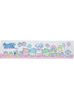 ผ้าขนหนูแบบยาว ลาย Sumikko Gurashi Welcome to the Night Park สีขาว ขนาด 25 x 100 ซม.