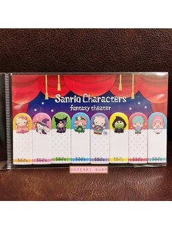 Sticky Index Note ลาย Sanrio Fantasy Theater (Limited) ลายม่านสีแดง ขนาด 12 x 7 ซม. มี 8 ลาย รวม 80 แผ่น