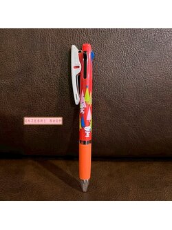 ปากกา Jetstream 0.5 ลาย Snoopy Forest สีแดง หมึกมี 3 สี แดง ดำ น้ำเงิน ตรงที่เสียบเป็นแบบคลิป ติดแน่น