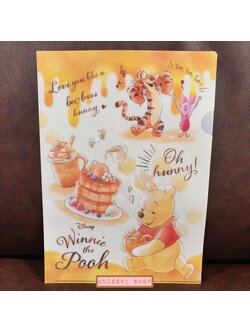 แฟ้ม A4 Winnie the Pooh ลาย Pancake สีขาวส้ม