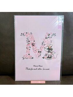 แฟ้ม A4 Minnie Mouse สีชมพู แยกใส่เอกสารได้ 3 ช่อง