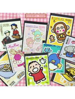 Sanrio Vinyl Sticker สติกเกอร์กันน้ำสีสดใส ขนาด 8 x 10 ซม. และ 5.5 x 5 ซม. ใช้ตกแต่งสิ่งต่าง ๆ ได้ ทนทานมาก มีหลายลายให้เลือก