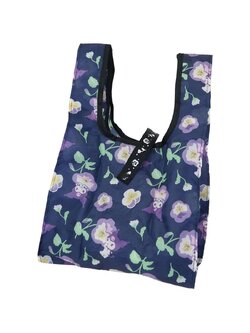 กระเป๋า Eco Bag - Petite Bag ลาย Kuromi สีน้ำเงิน Navy พับได้ พกพาสะดวก ขนาด 22 x 29 x 16.5 ซม.