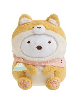 ตุ๊กตา Sumikko Gurashi - Dog Cosplay with Puppy ไซส์ S แบบ Shiro Kuma ใส่ชุดน้องหมา ห้อยจี้ภูเขาเป็นโลหะ น่ารักมาก ขนาด 11.5 x 9 x 7 ซม.