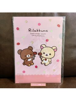 แฟ้ม A4 Chairoikoguma & Korilakkuma (Ghana Lawson Exclusive) สีชมพู เป็นแบบ Limited ไม่มีวางขายทั่วไป