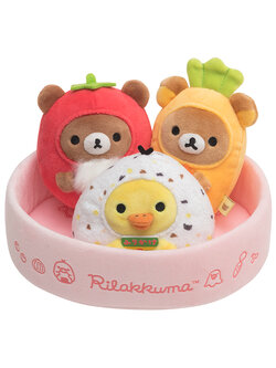 เซ็ตตุ๊กตา Rilakkuma Bento Series มี 3 ตัวในเซ็ต พร้อมกล่องเบนโตะ ขนาด 5 x 16.5 x 15 ซม.