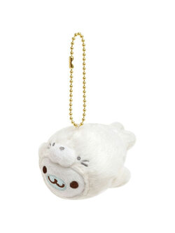 พวงกุญแจตุ๊กตา Mamegoma Sky Aquarium แบบแมวน้ำสีเทา ขนาด 5 x 6 x 8 ซม.