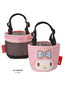 กระเป๋าใส่แก้วจากแบรนด์ ROOTOTE Japan รุ่น ROOCUP x Sanrio ลาย My Melody ขนาด 14 x 9 x 8 ซม. มีหูหิ้วยาว 20-34 ซม. ปรับระดับได้ ด้านในบุฟอยล์ เก็บอุณหภูมิได้ ข้างหลังมีช่องใส่ของ