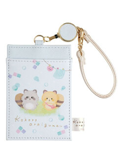 Pass Case ที่ใส่บัตรลาย Kokoro Araiguma ขนาด 11 x 7.5 ซม.