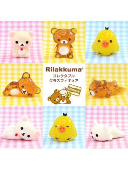 Rilakkuma Collectible Glass Figure มี 6 แบบ เป็นตุ๊กตาทำจากแก้ว ความสูงประมาณ 3 ซม. ไว้ตั้งโชว์ หรือสะสมเป็นเซ็ตได้