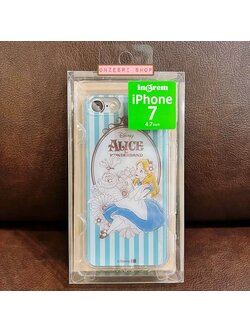 Case iPhone 7/8 from Japan แบบ Soft TPU ลาย Disney Alice in Wonderland สีฟ้าขาว