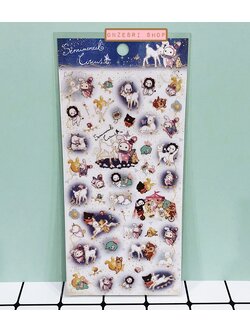 Sticker ลาย Sentimental Circus คอลเลกชั่น Moon-Colored Fawn and Midnight Circus แบบสีน้ำเงิน ขนาด 20 x 9.5 ซม.