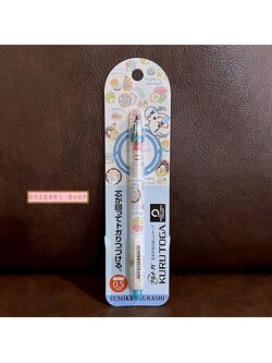 ดินสอกด Kurutoga ลาย Sumikko Gurashi Neko - Donuts สีขาวฟ้า หัว 0.5 แบรนด์นี้ขึ้นชื่อด้านมีระบบเหลาไส้เองในตัวดินสอ ทำให้เวลาเขียนเส้นจะคมชัดตลอด