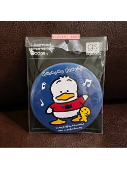 เข็มกลัดโลหะทรงกลม Sanrio Can Badge ลาย Ahiru no Pekkle ขนาด 7.5 x 7.5 ซม.