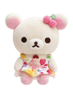 ตุ๊กตา Rilakkuma Fruits ไซส์ S แบบ Korilakkuma Cherry ขนาด 15 x 14.5 x 8.5 ซม.