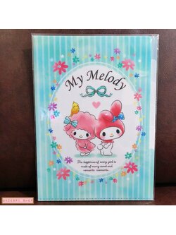 แฟ้ม A4 ลาย My Melody & My Sweet Piano สีฟ้า แยกใส่เอกสารได้ 5 ช่อง
