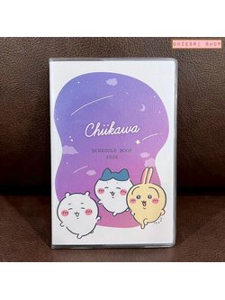 สมุด 2026 Schedule Book เล่มเล็ก B7 ลาย Chiikawa สีขาว ขนาด 8.9 x 13.4 ซม. (64 หน้า) มีให้จดตั้งแต่เดือน 10/2025 - 12/2026 เป็นปฎิทินแบบ monthly