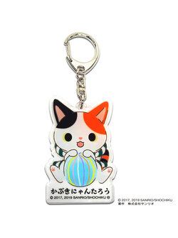 พวงกุญแจอะคริลิค Kabuki Nyantaro (Sanrio Japan Limited) แบบลูกกวาดสีฟ้า ขนาดเฉพาะตัวพวงกุญแจ 7 ซม.