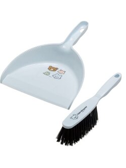เซ็ตไม้ปัดฝุ่น + ที่โกยผง Rilakkuma Dust Pan & Broom ลายน้อง Chairoikoguma สีฟ้าเทา ขนาด 30.5 x 23 x 6 ซม.