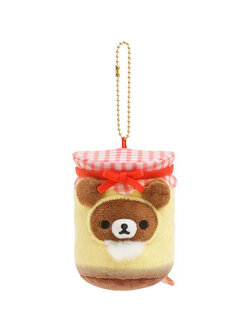 พวงกุญแจตุ๊กตา Rilakkuma Retro Sweets Series (Limited) แบบ Koguma Pudding ขนาด 9.5 x 8 x 9 ซม.