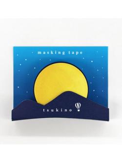 เทปตกแต่งจากญี่ปุ่น Tsukino Masking Tape Moon Story Series ลายพระจันทร์ ขนาด 1.5 ซม. x 5 ม.
