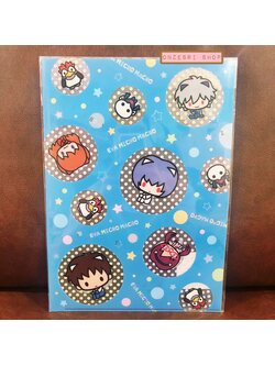 แฟ้ม A4 ลาย EVA micro macro (Sanrio x Evangelion) สีฟ้า