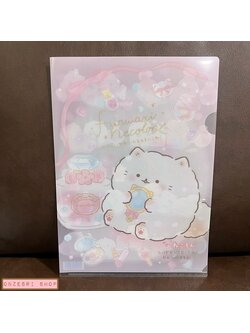 แฟ้ม A4 1 ช่อง ลาย Funwari Necolon ลาย Mirror สีชมพู