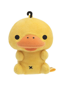 ตุ๊กตาเล็ก San-X แบบ Kamonohashikamo ด้านบนมีที่ห้อย เอาโซ่หรือพวงกุญแจมาคล้องได้ ตรงตัวมีเม็ดถ่วงด้านใน ขนาด 7 x 6 x 3.5 ซม.