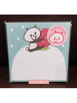 Sticky Note กระดาษโน้ตมีกาว mizutama Japan แบบ Panda ขนาด 7.5 x 7.5 ซม. มี 50 แผ่น