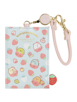 Pass Case ที่ใส่บัตรลาย Sumikko Gurashi Strawberry Fair ขนาด 11 x 7.5 ซม.