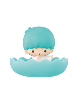 Sanrio Characters Gemries mini figure & Tray Vol.2 ขนาด 7 x 6 x 6 ซม. ตรงฐานวางของได้เล็กน้อย วางเครื่องประดับ คลิป ได้ แบบ Little Twin Stars (Kiki สีฟ้า)