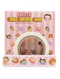 Masking Tape เทปตกแต่งจากญี่ปุ่น ลาย Chibi Maruko Sweets ขนาด 1.5 ซม. ยาว 8 ม.