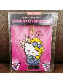 พวงกุญแจ/โซ่ห้อยกระเป๋า Sanrio 2017 My Number One แบบ Yoshikitty ทำจากอะคริลิค สูงประมาณ 11 ซม. (วัดไม่รวมโซ่)
