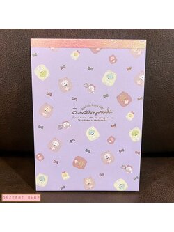สมุดฉีก Sumikko Gurashi Ouchi de Kuma แบบสีชมพู ขนาด 14.8 x 10.5 ซม. มี 4 ลาย รวม 100 แผ่น