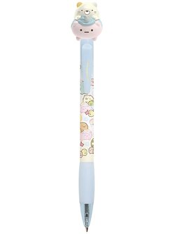 ปากกาหมึกดำ Sumikko Gurashi Tapioca Park หัว 0.7 แบบสีฟ้า ตรงด้านบนเป็นแบบตัวใหญ่ ๆ น่ารักมาก